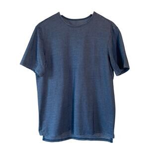 Lululemon's Men's Blue Shirt Sz M Short Sleeve Casual Comfort Activewear Stretch